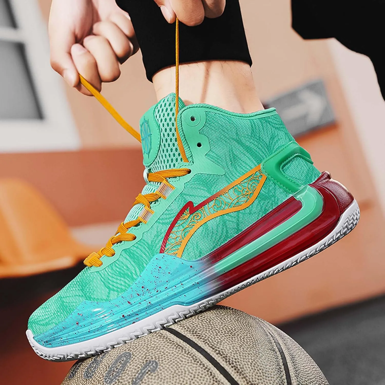 Lightweight Wearable Youth Basketball Shoes Men's Fashion Basketball Shoes Non-Slip Student Basketball Shoes