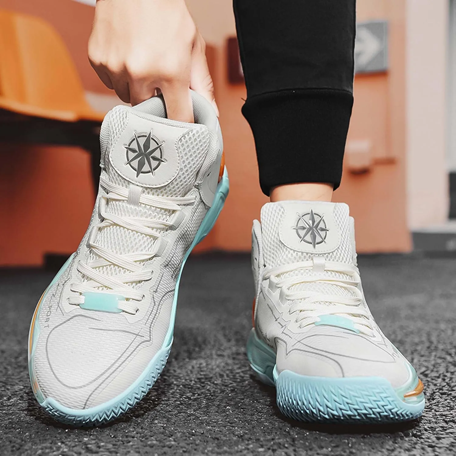 Lightweight Wearable Youth Basketball Shoes Men's Fashion Basketball Shoes Non-Slip Student Basketball Shoes