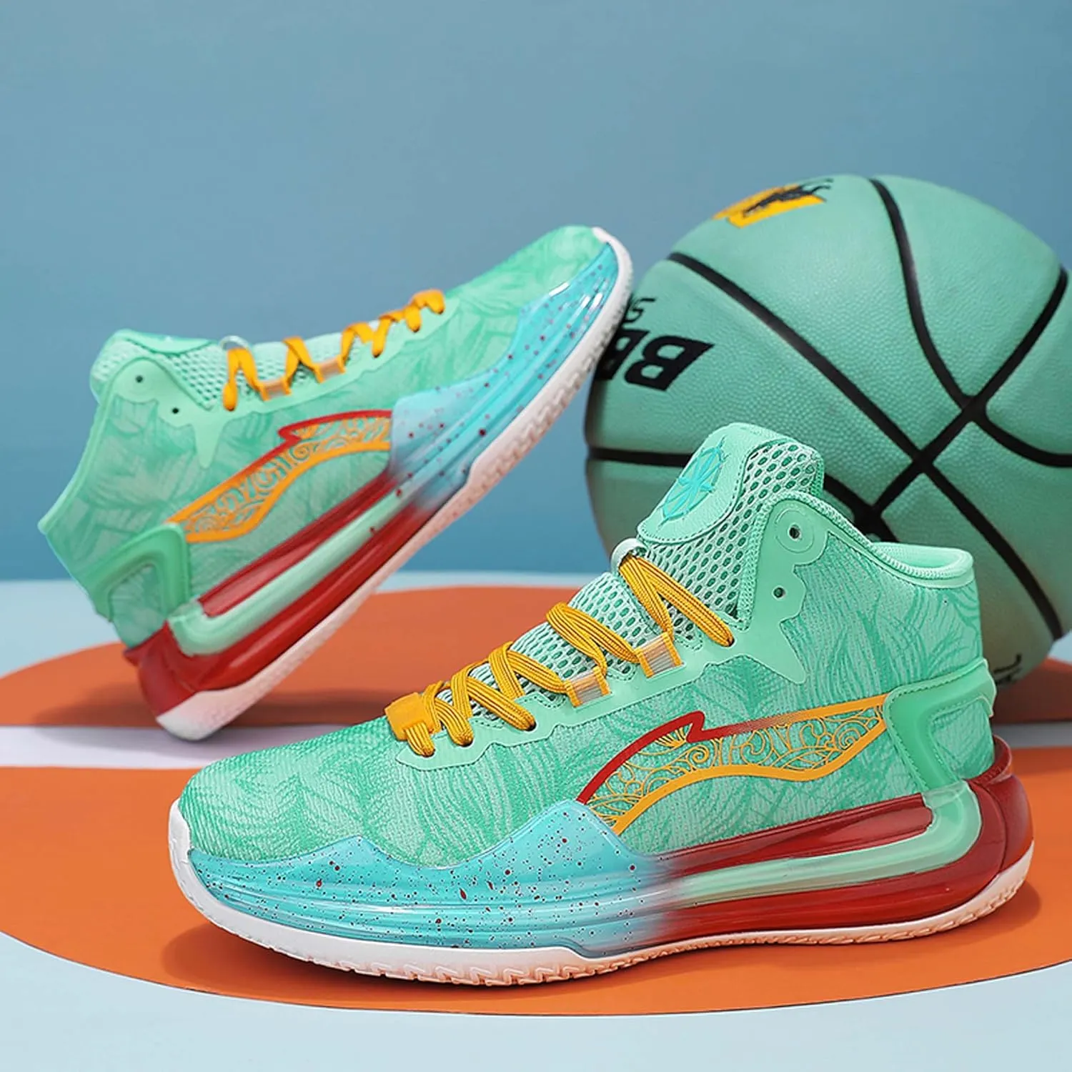 Lightweight Wearable Youth Basketball Shoes Men's Fashion Basketball Shoes Non-Slip Student Basketball Shoes