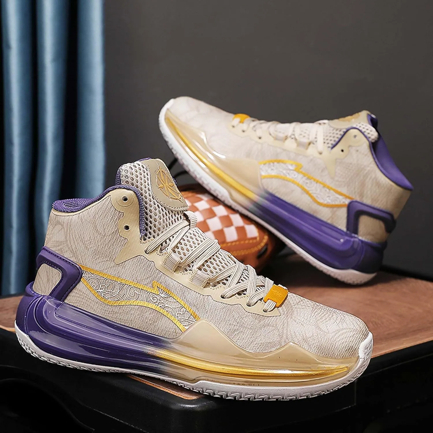 Lightweight Wearable Youth Basketball Shoes Men's Fashion Basketball Shoes Non-Slip Student Basketball Shoes