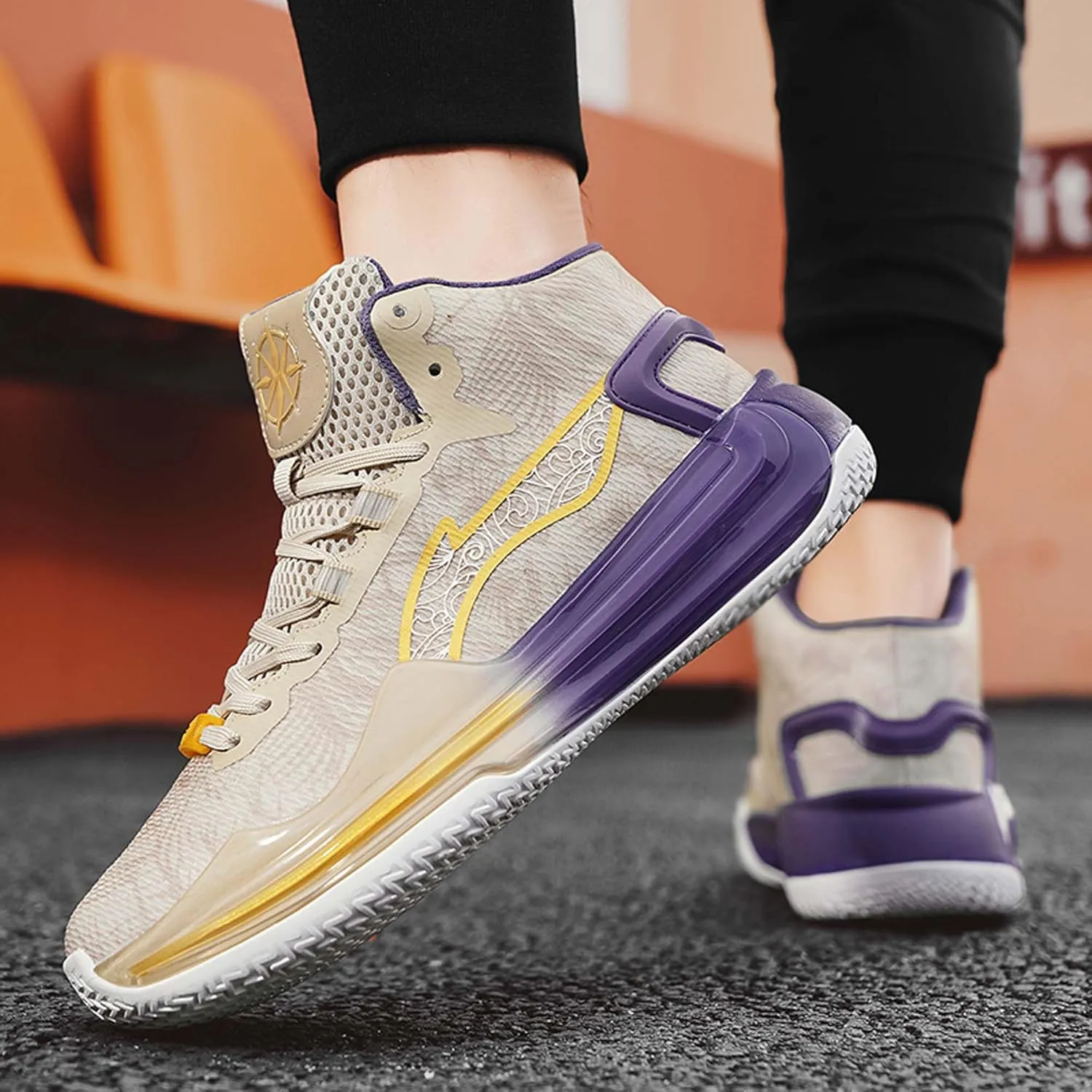 Lightweight Wearable Youth Basketball Shoes Men's Fashion Basketball Shoes Non-Slip Student Basketball Shoes
