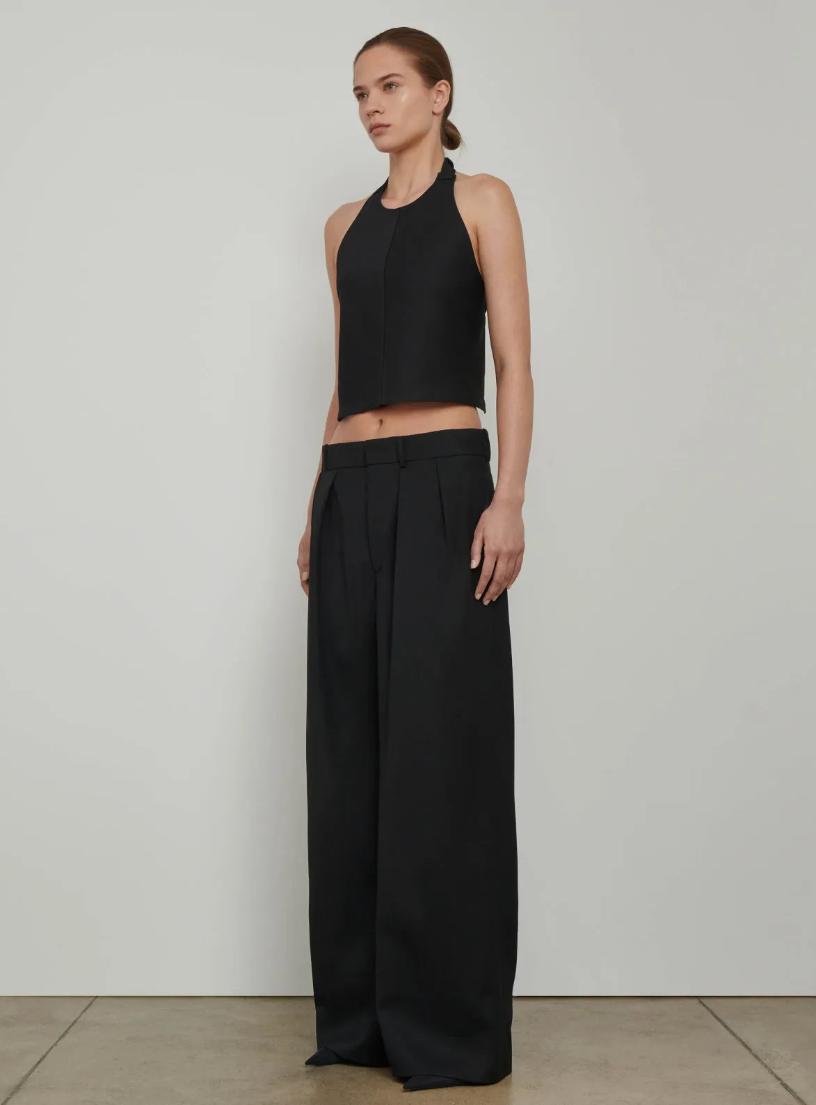 Low Rise Trouser in Black