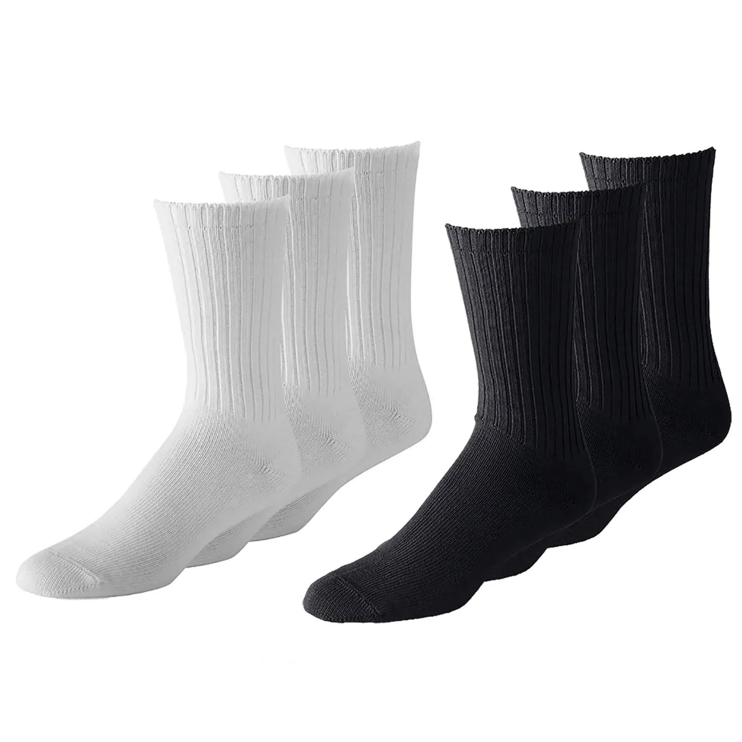 Mechaly Womens Basic Super Comfortable Low Cut and Crew Cotton Socks - 12 Pack