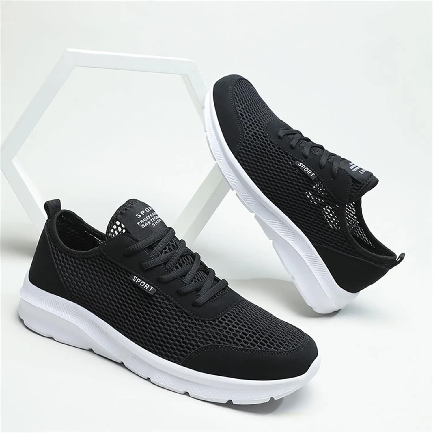Mens Athletic Shoes Men's Sneakers Tennis Shoe for Men Slip on Shoe for Men Mesh Breathable Sneaker