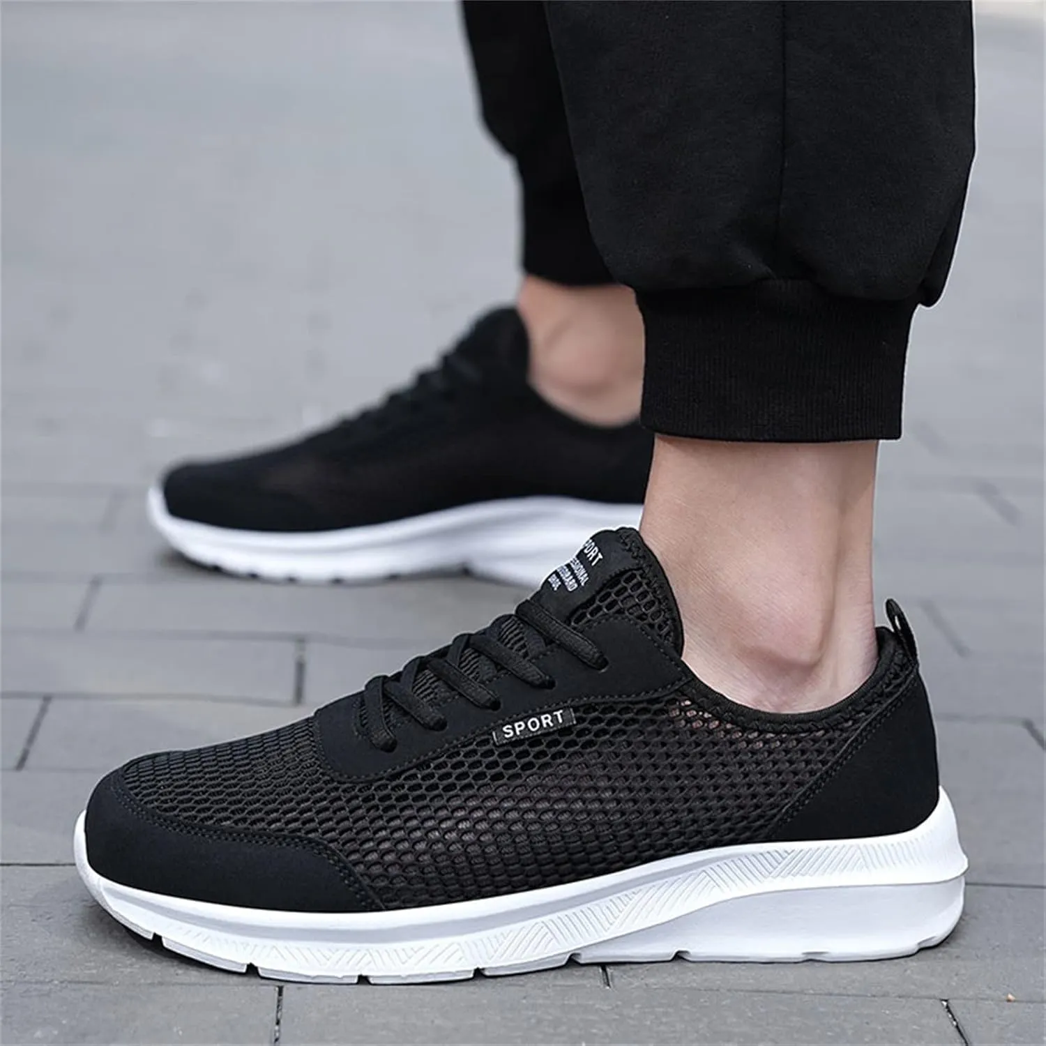 Mens Athletic Shoes Men's Sneakers Tennis Shoe for Men Slip on Shoe for Men Mesh Breathable Sneaker