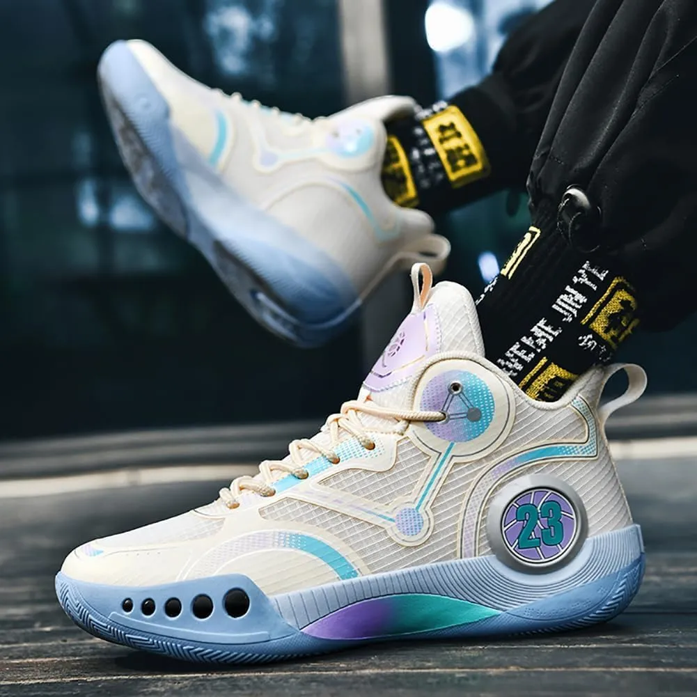 Men's Basketball Shoes Fashion Sports Shoes Breathable and Comfortable Basketball Shoes Anti Slip Basketball Shoes