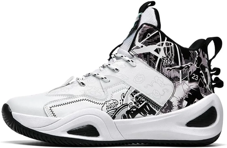 Men's Basketball Shoes Mid Basketball Sneakers Non-Slip Outdoor Cushioning Workout Shoes