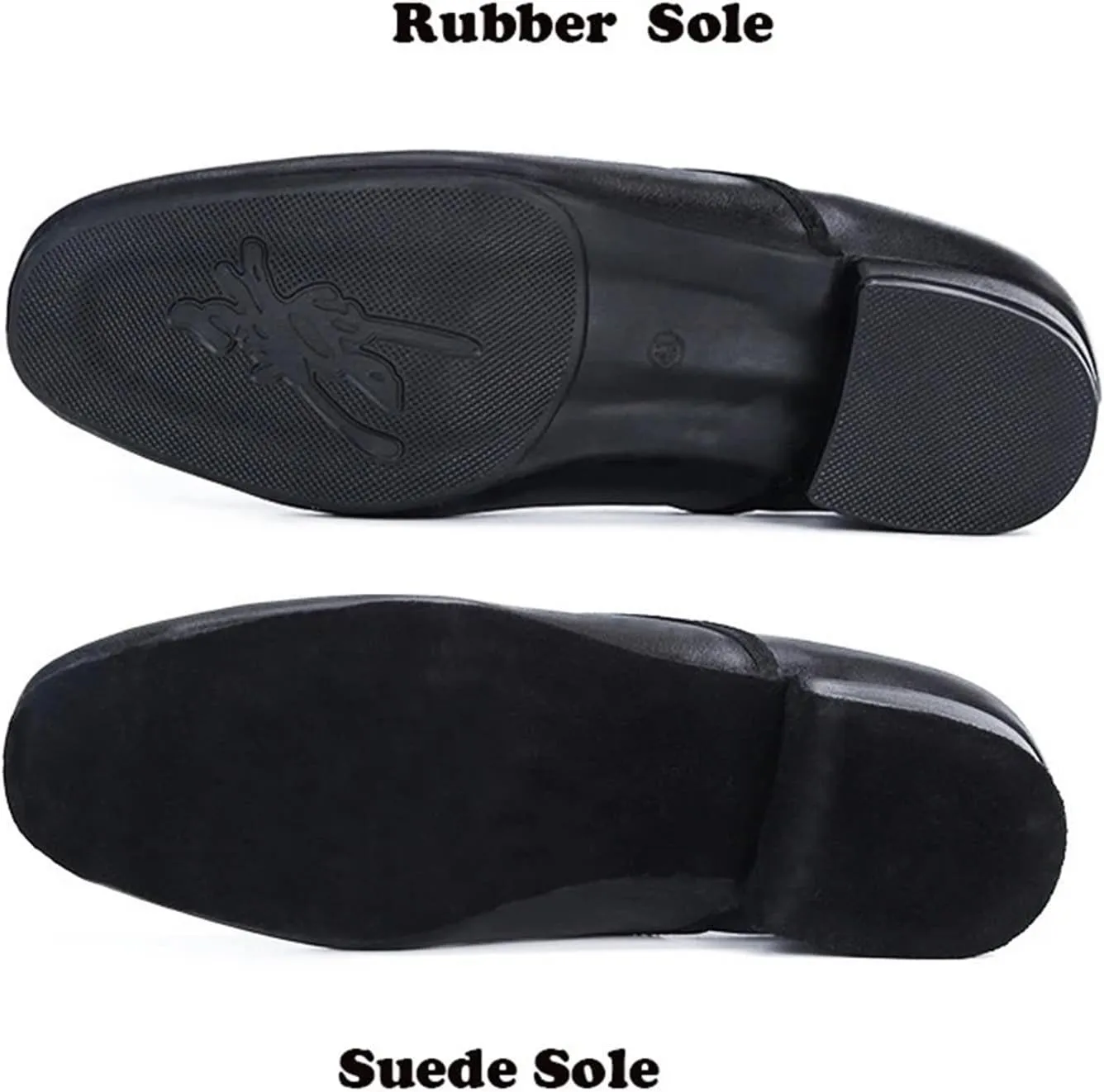 Men's Latin Dance Shoes Modern Dance Shoes Men Ballroom Dancing Soft Rubber Sole Suede Sole Optional Large Size Male Jazz Latin Shoes Tango(Suede sole,40)