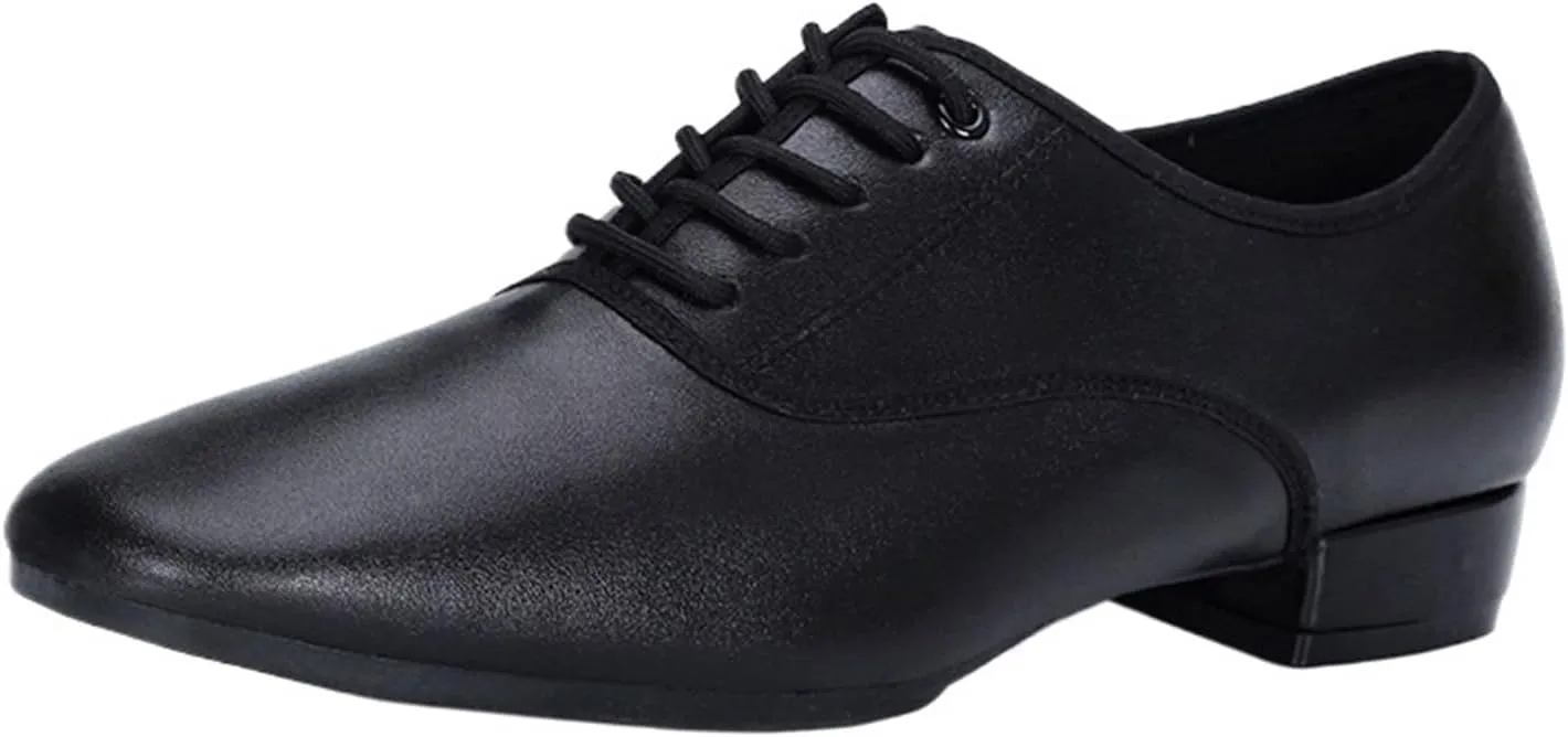 Men's Latin Dance Shoes Modern Dance Shoes Men Ballroom Dancing Soft Rubber Sole Suede Sole Optional Large Size Male Jazz Latin Shoes Tango(Suede sole,40)