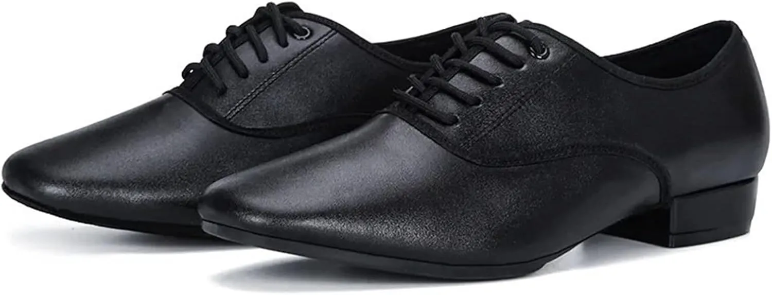 Men's Latin Dance Shoes Modern Dance Shoes Men Ballroom Dancing Soft Rubber Sole Suede Sole Optional Large Size Male Jazz Latin Shoes Tango(Suede sole,40)
