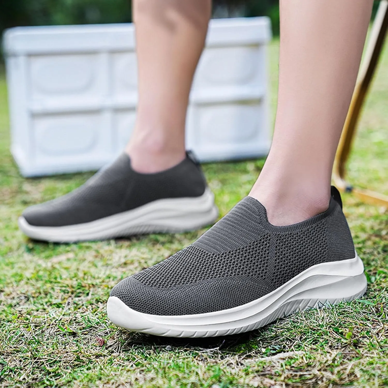 Mens Minimalist Shoes Breathable Mesh Loafers Comfortable Flat Bottomed Minimalist Shoes Mens Sneaker Slippers Size 12
