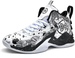 Men's Women's Lace Up High Top Basketball Shoes Ultra-Light Fashion Anti Slip Breathable Sneakers Outdoor Sport Volleyball Shoes