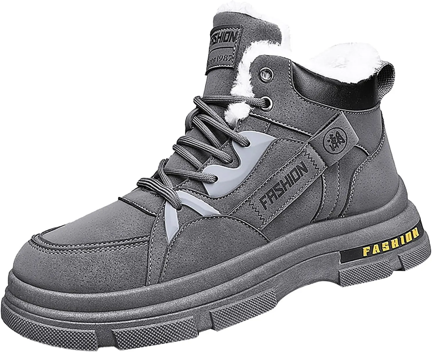 Men's Work Boots with Zipper Hiking Sneakers Shoes with Hook Loop Women Safety Shoes Business Casual Slip On Platform Shoes Lightweight Comfortable Hike Grounded Footwear