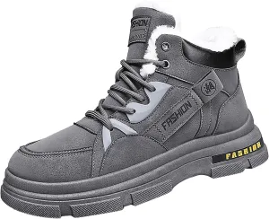 Men's Work Boots with Zipper Hiking Sneakers Shoes with Hook Loop Women Safety Shoes Business Casual Slip On Platform Shoes Lightweight Comfortable Hike Grounded Footwear