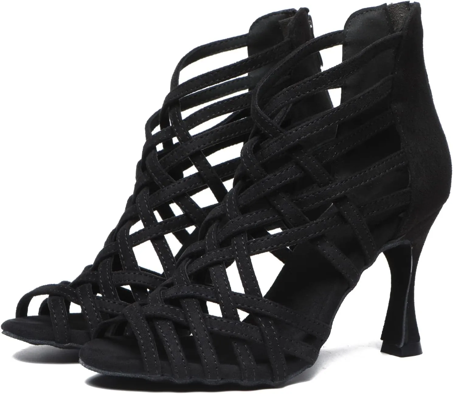 Minishion Ankle Dancing Heels Peep Toe Club Party Ankle Sandals Shoes