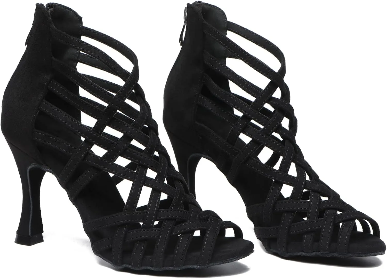 Minishion Ankle Dancing Heels Peep Toe Club Party Ankle Sandals Shoes
