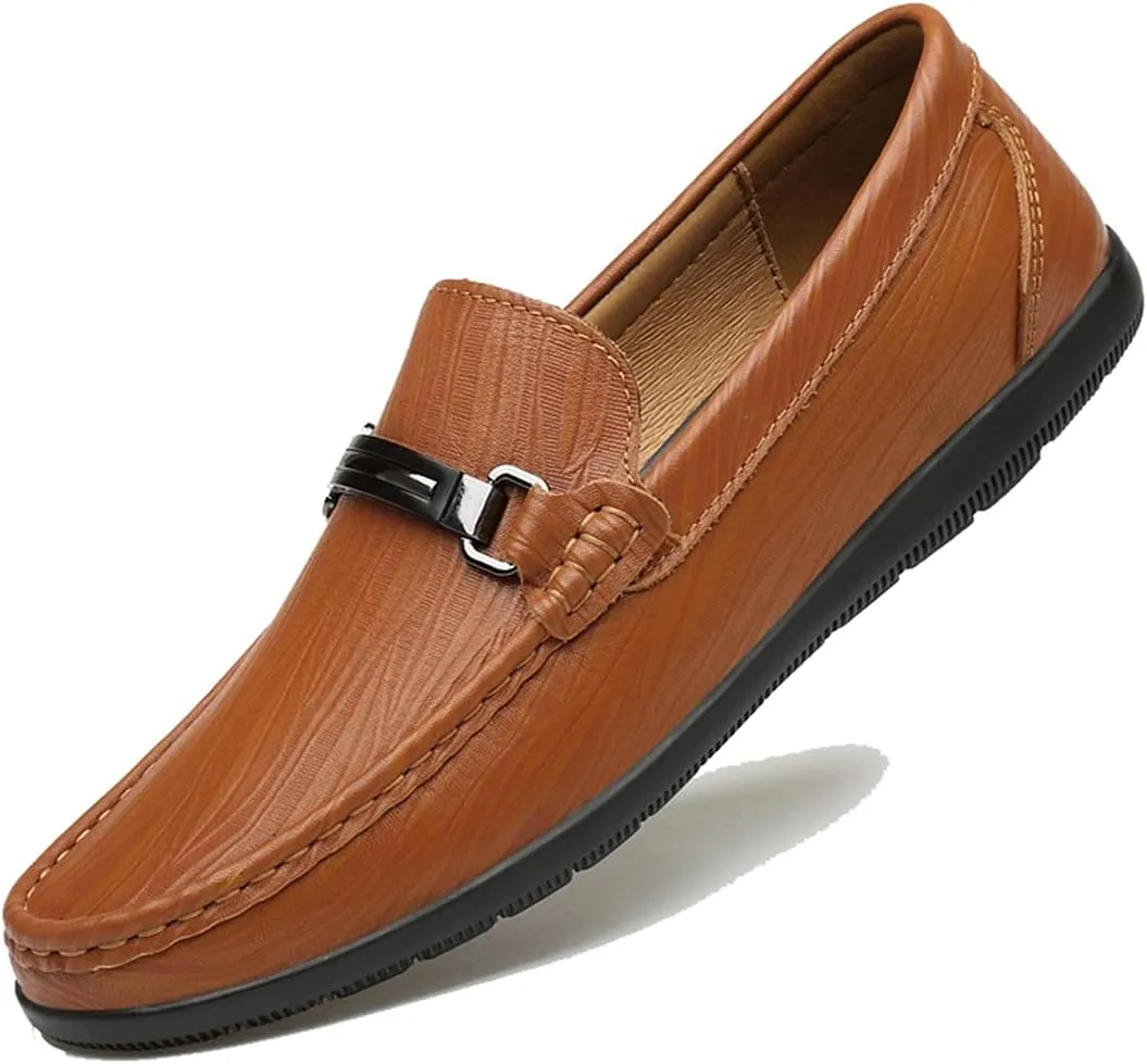 Minishion Loafers Shoes for Men Boy Buckle Driving Shoes 2899#