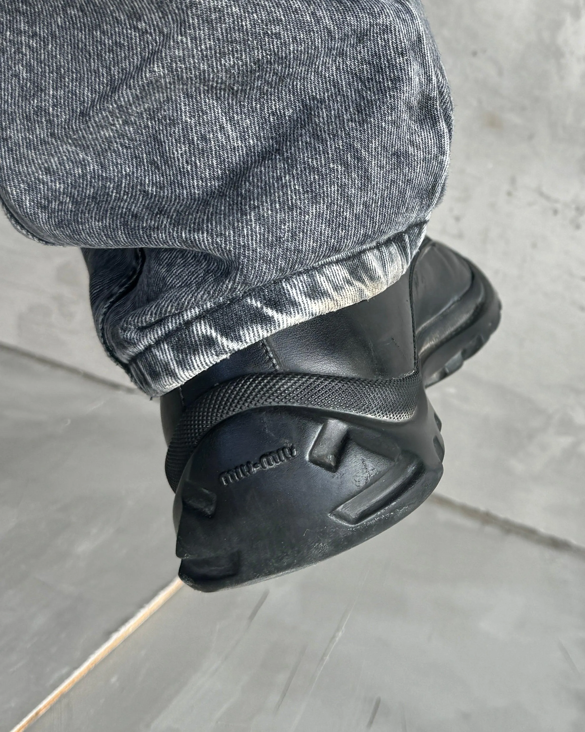 MIU MIU 90'S BUBBLE SOLE LEATHER DERBY'S - UK 11 / EU 46