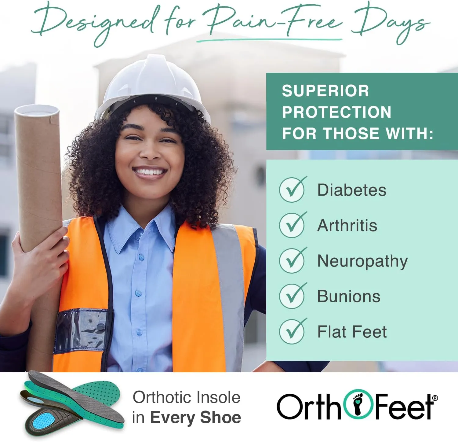 Orthofeet Women's Orthopedic Quartz Hands-Free Work Boots with Safety Toe
