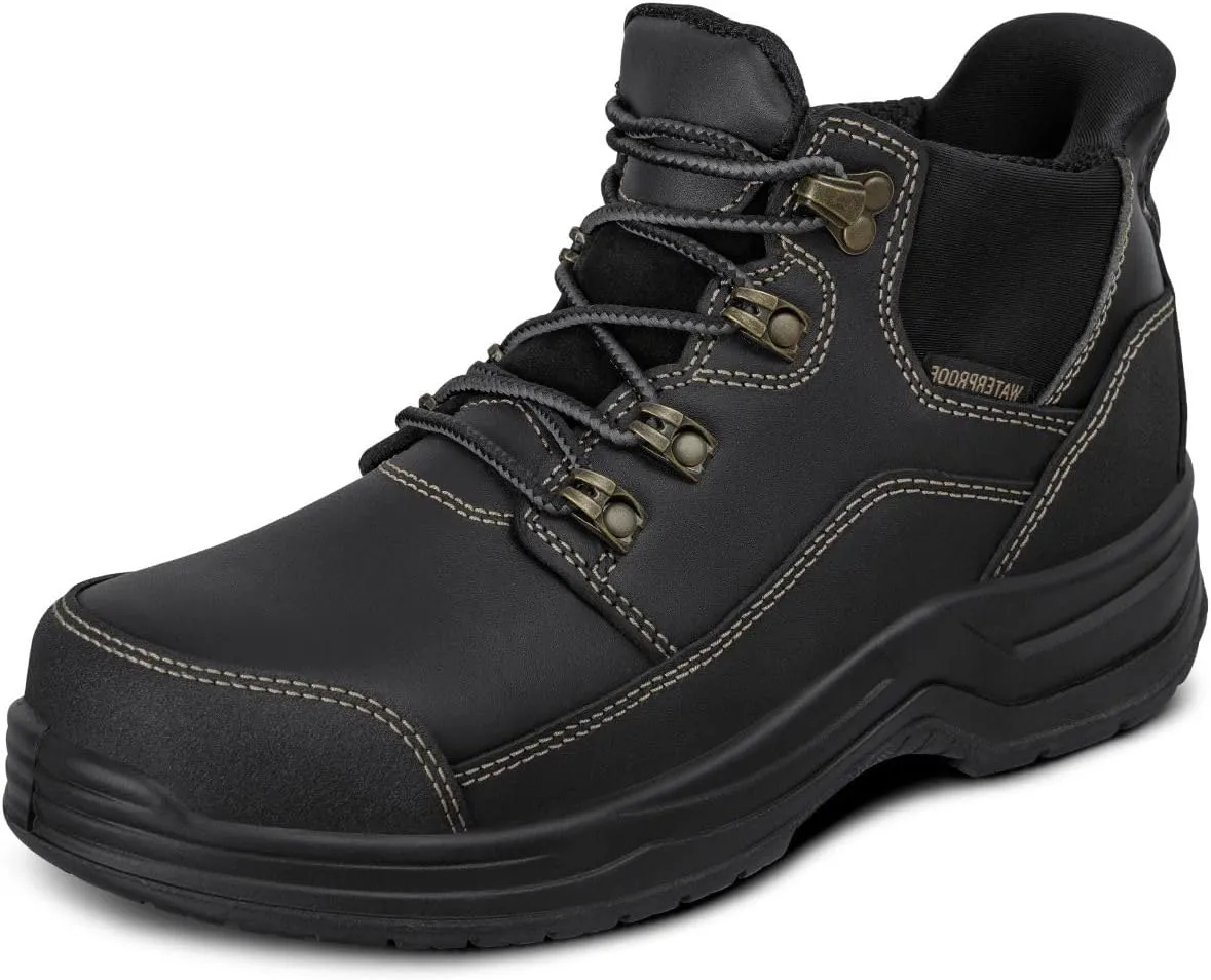 Orthofeet Women's Orthopedic Quartz Hands-Free Work Boots with Safety Toe