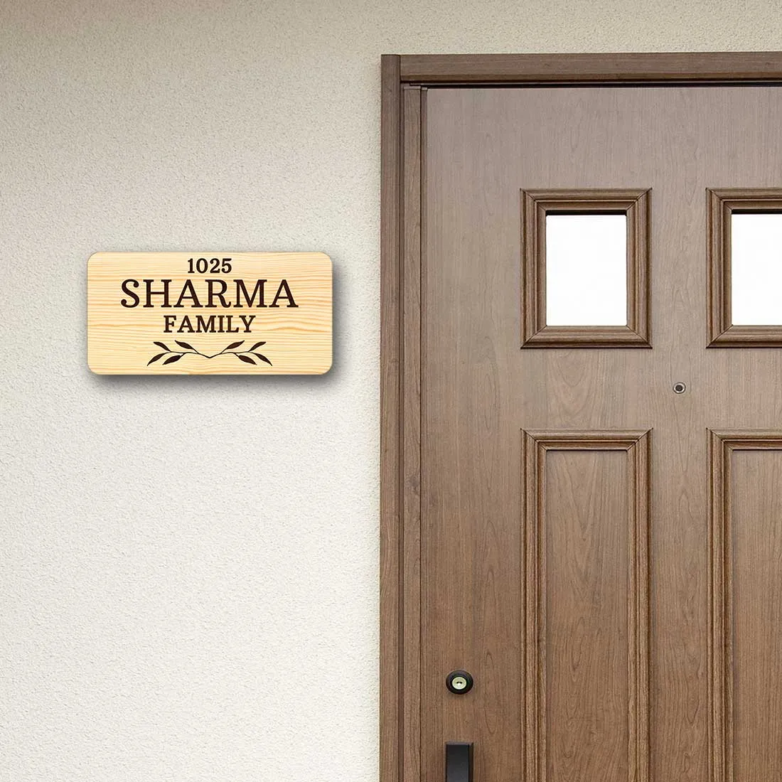 Personalized Wooden Name Plate for Home Bungalows - Classic