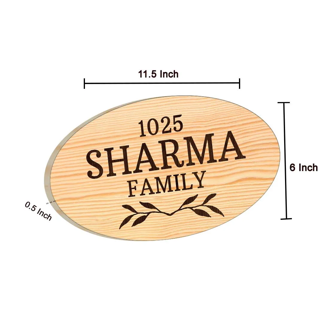 Personalized Wooden Name Plate for Home Bungalows - Classic