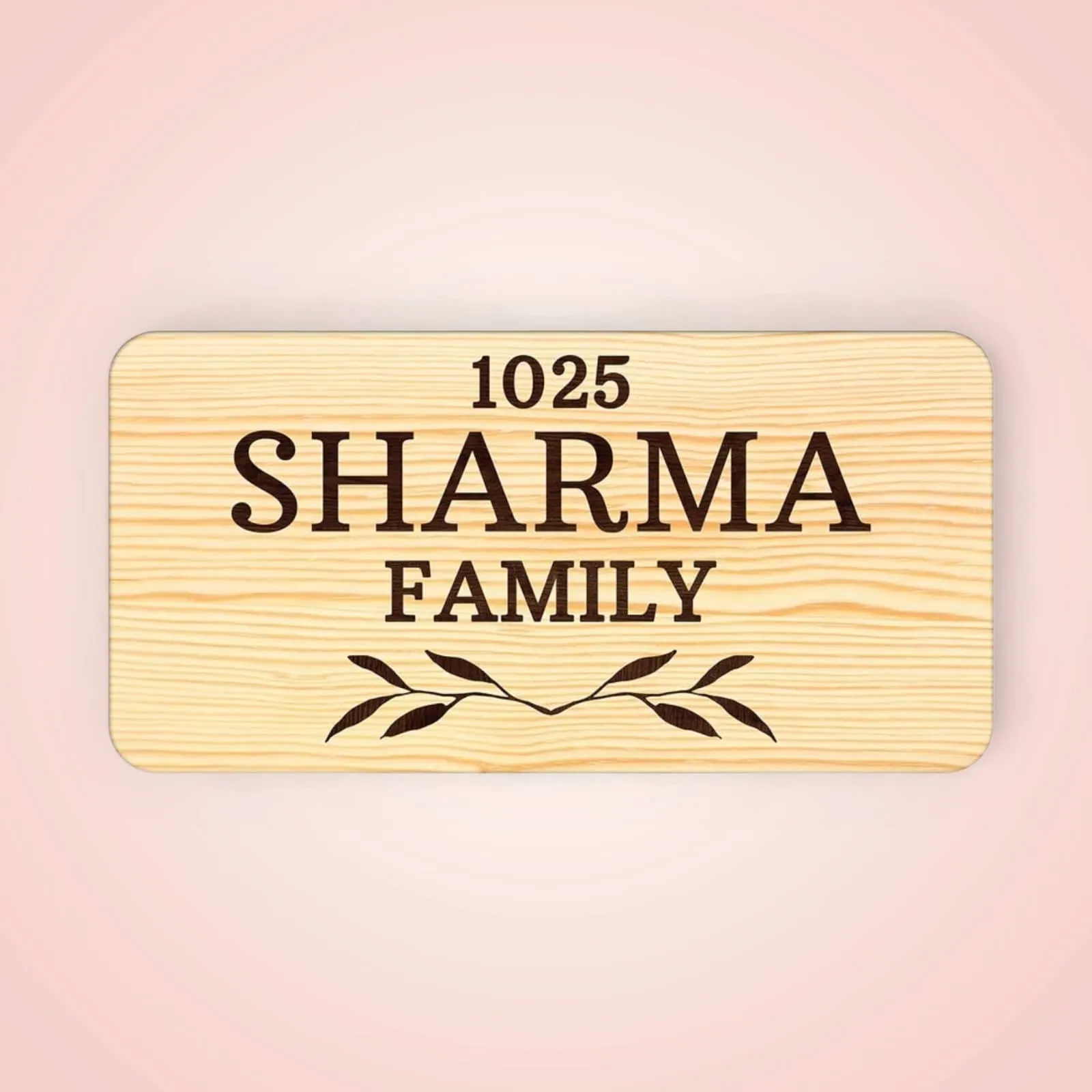 Personalized Wooden Name Plate for Home Bungalows - Classic