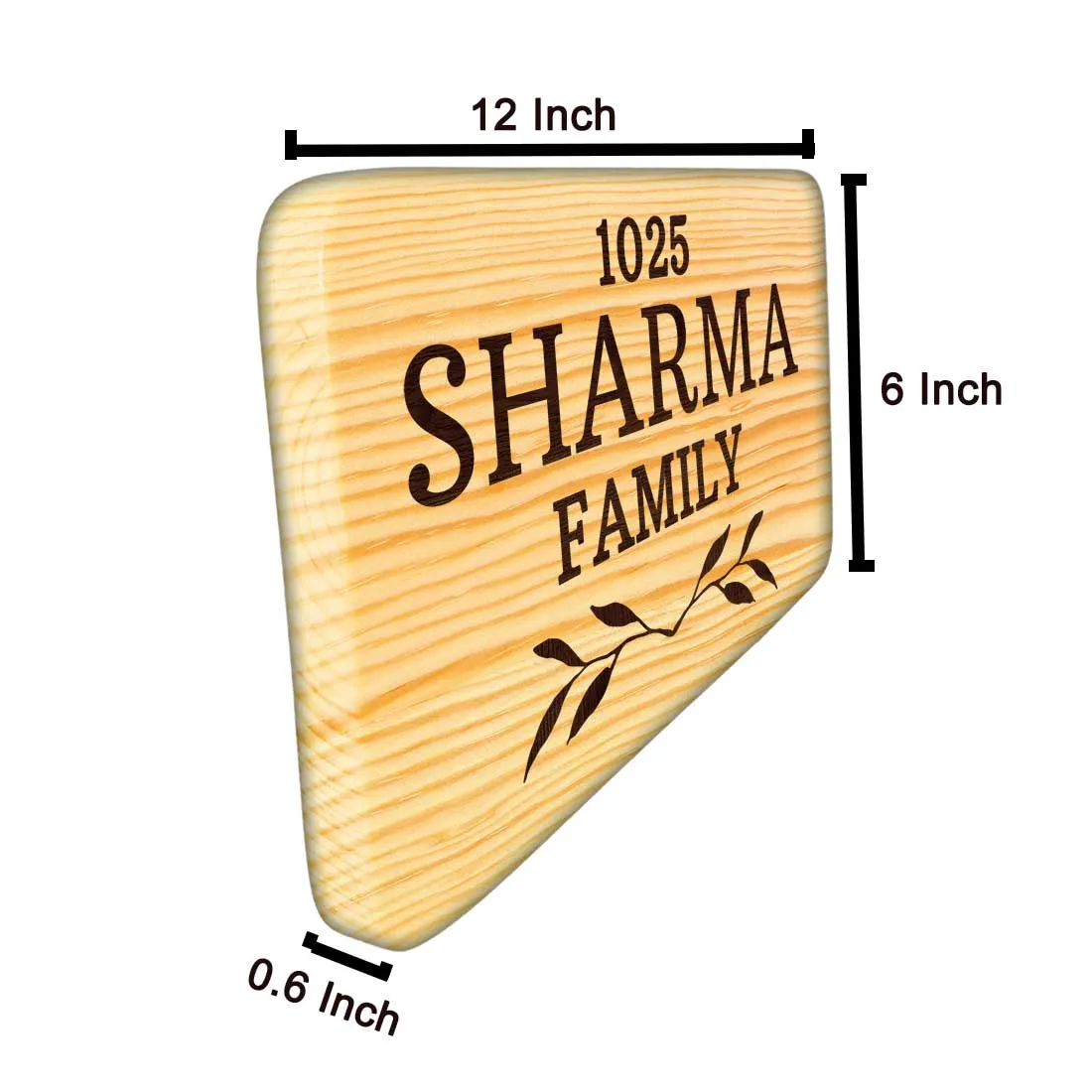 Personalized Wooden Name Plate for Home Bungalows - Classic