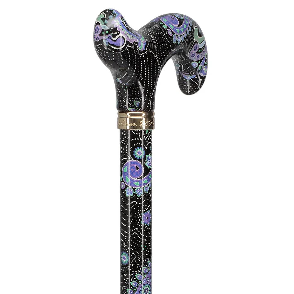 Purple Majesty: Designer Pattern Adjustable Cane w/ Safetbase
