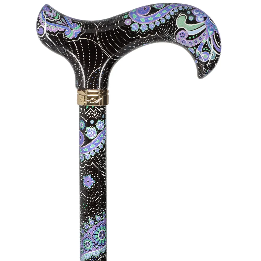 Purple Majesty: Designer Pattern Adjustable Cane w/ Safetbase