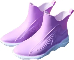 Rain Boots Footwear Women's Low Top Plastic Rain Boots Comfortable Non Slip Waterproof Shoes Outdoor Work Boots