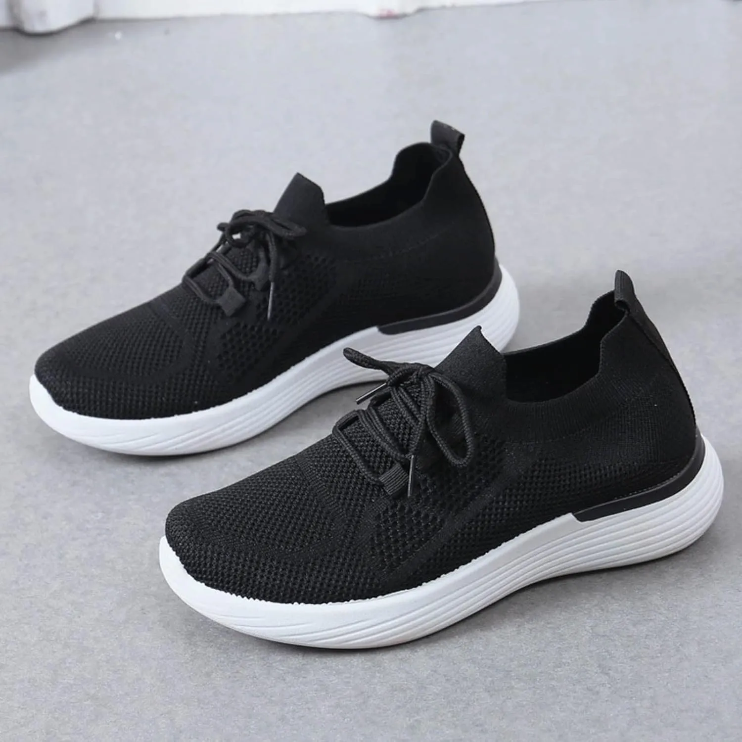 SBGMoSJ Women Sneakers Black Casual Zapatos CModos Para Embarazadas Wide Width White Canvas Tennis Shoes for Women Women Sneakers Size 6 Wide Women Orthopedic Sneakers Wide