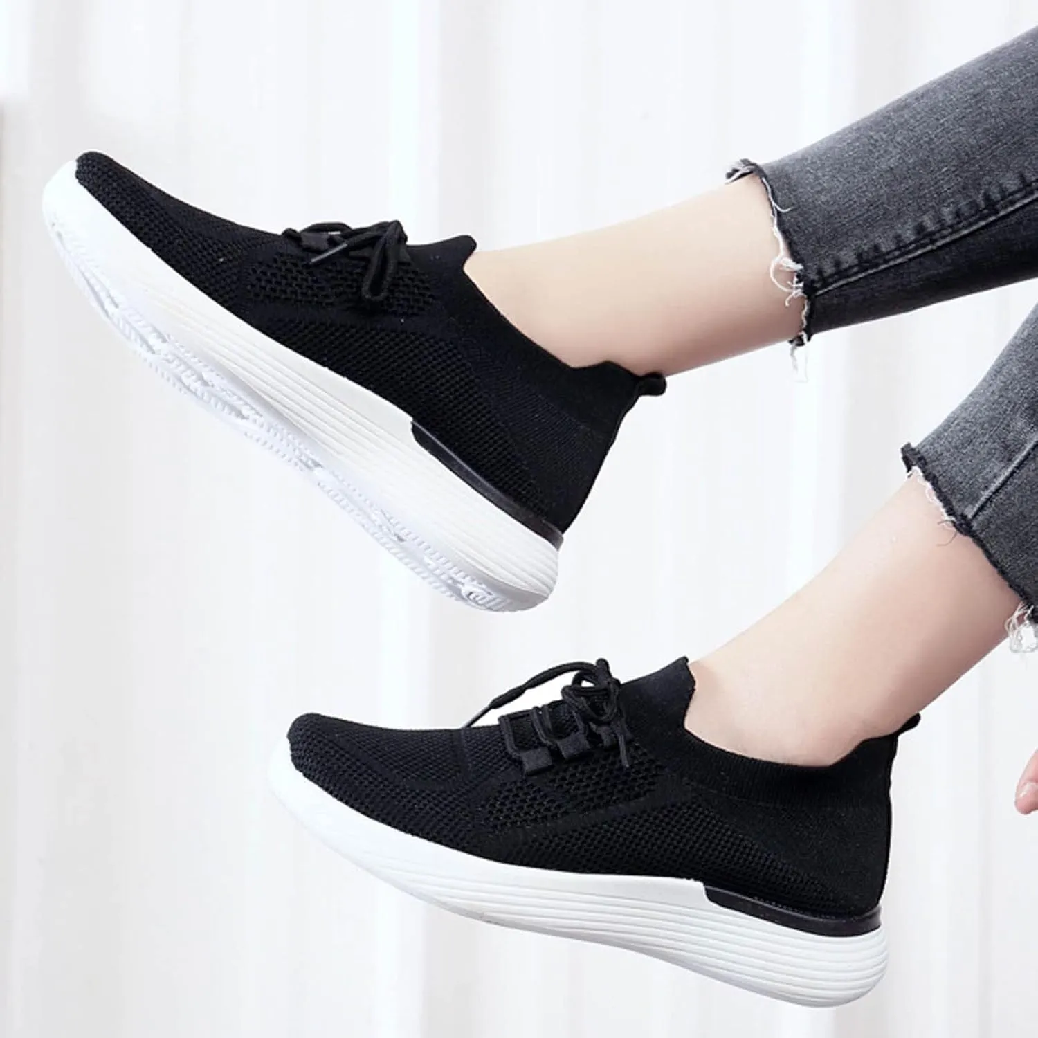 SBGMoSJ Women Sneakers Black Casual Zapatos CModos Para Embarazadas Wide Width White Canvas Tennis Shoes for Women Women Sneakers Size 6 Wide Women Orthopedic Sneakers Wide