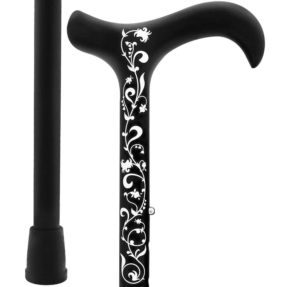 Scratch & Dent Lily of the Valley Carbon Fiber Folding Adjustable Cane V1282
