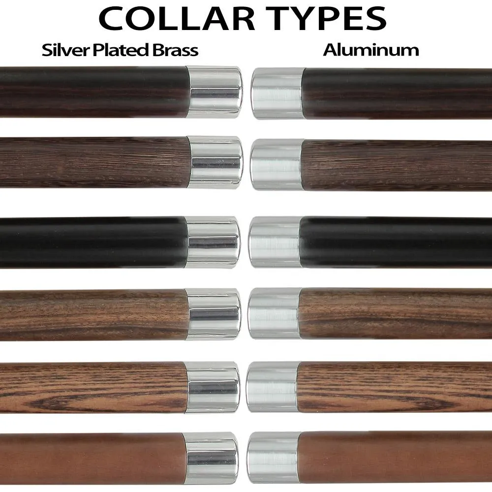 Scratch and Dent Chrome Plated Derby Handle Walking Cane w/ Black Beechwood Shaft and Aluminum Silver Collar V2064