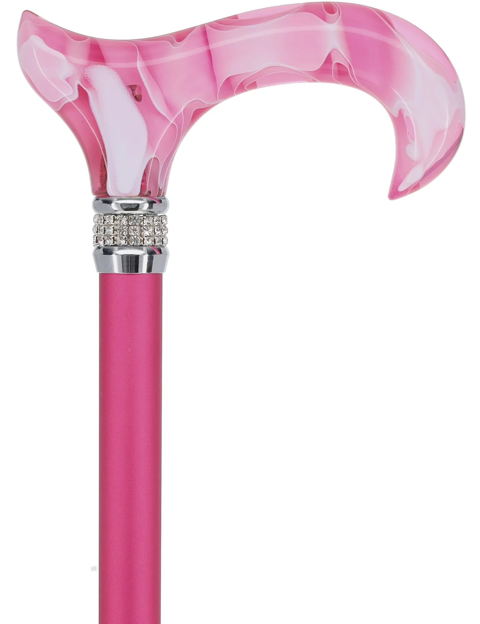 Scratch and Dent Rhinestone Designer Cane: Chic Pink Pearlz Splendor V2295