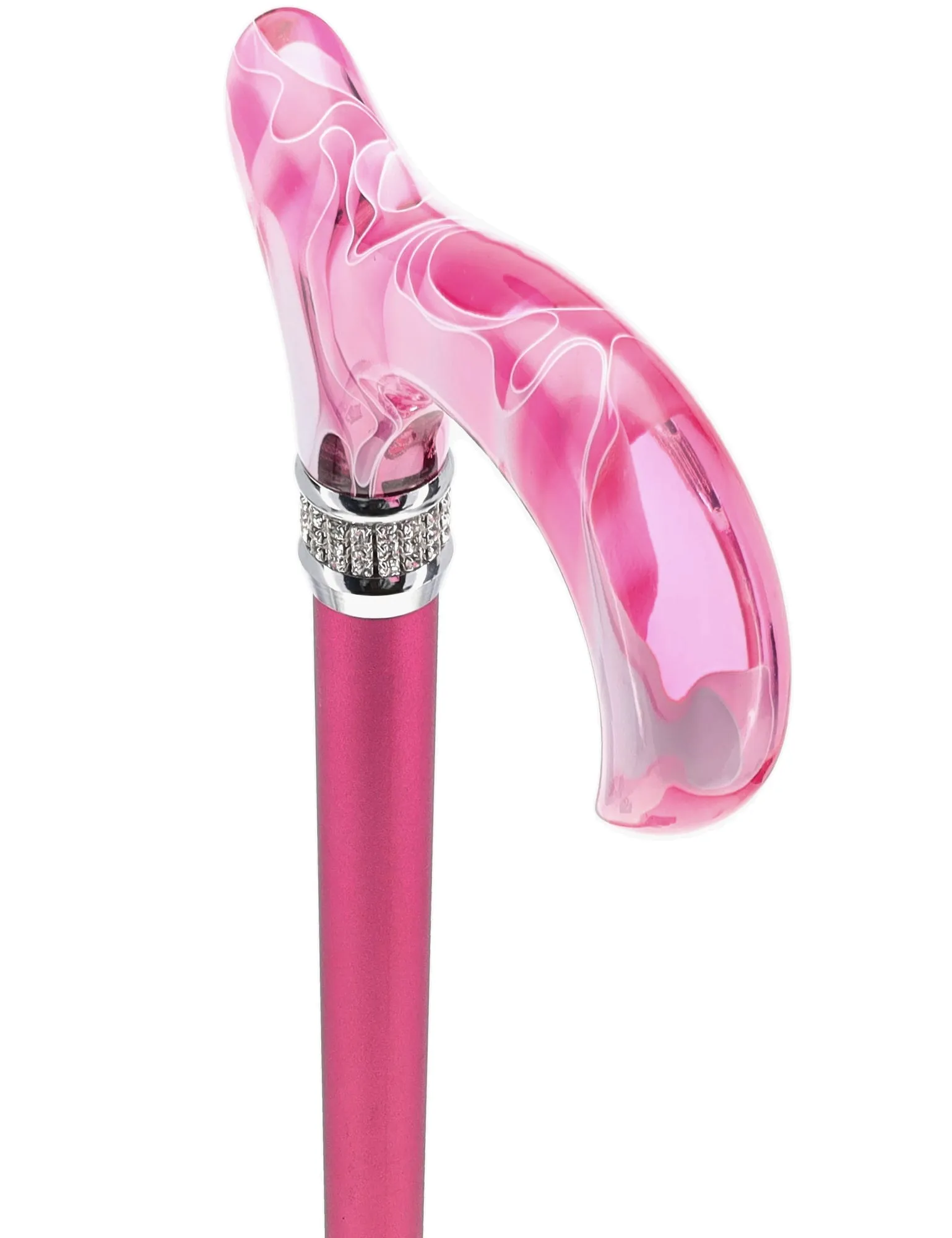 Scratch and Dent Rhinestone Designer Cane: Chic Pink Pearlz Splendor V2295