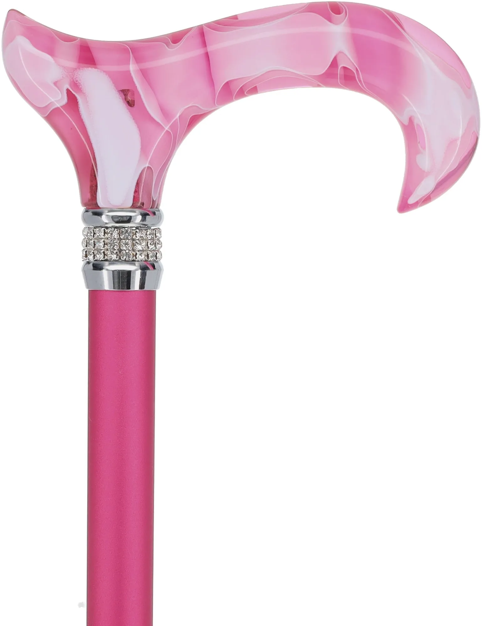 Scratch and Dent Rhinestone Designer Cane: Chic Pink Pearlz Splendor V2295