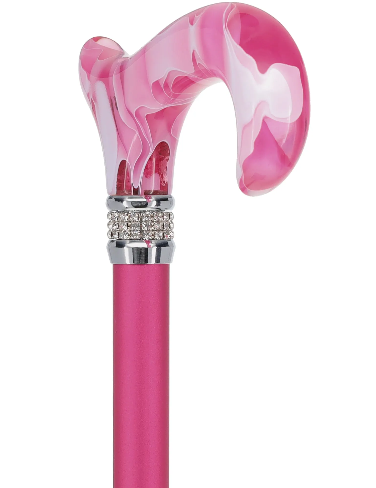 Scratch and Dent Rhinestone Designer Cane: Chic Pink Pearlz Splendor V2295