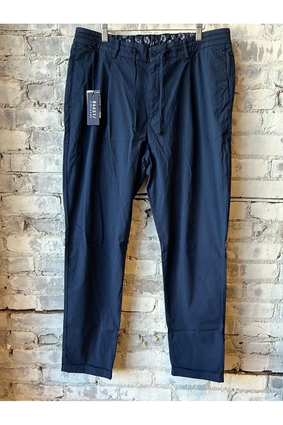 Seersucker Joggers - Navy