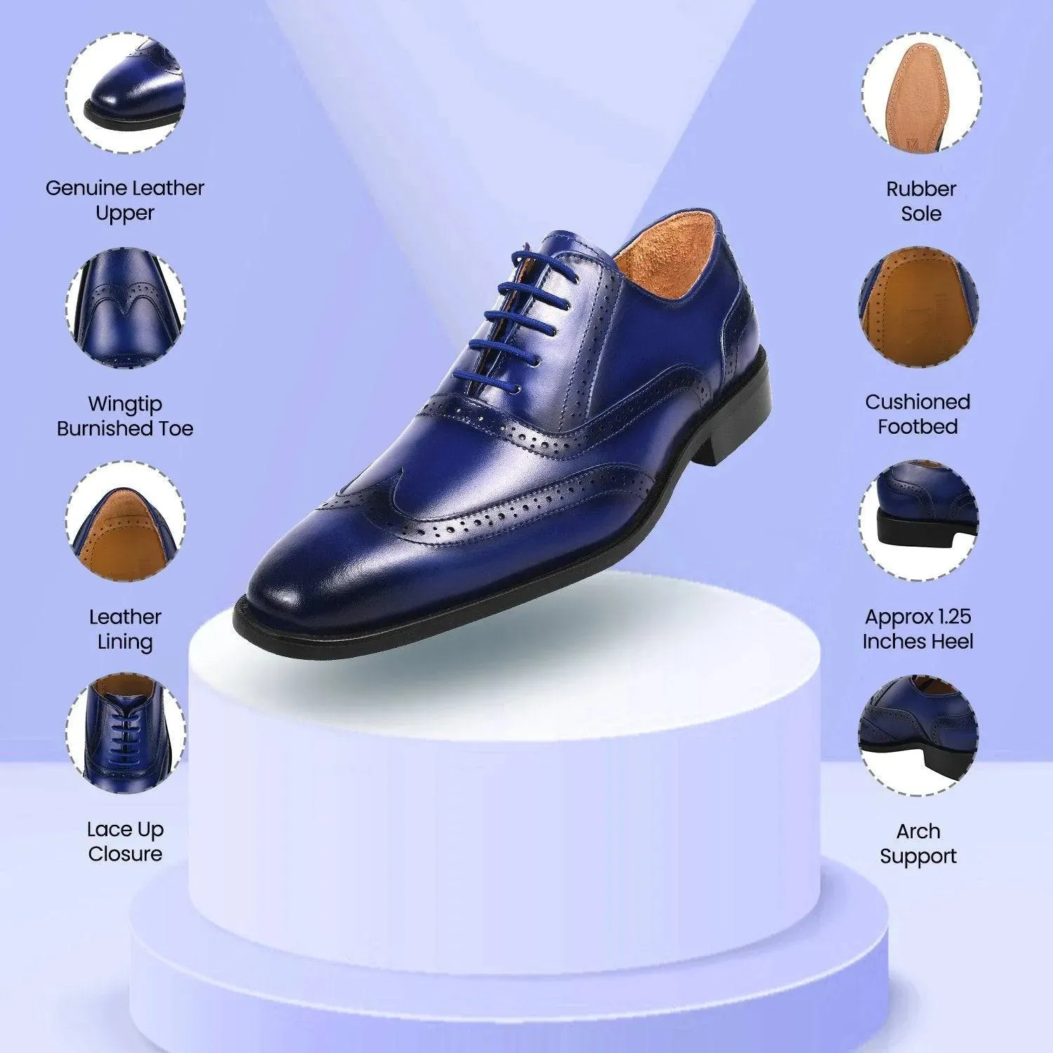 Sharon Men's Leather Oxford Dress Shoes