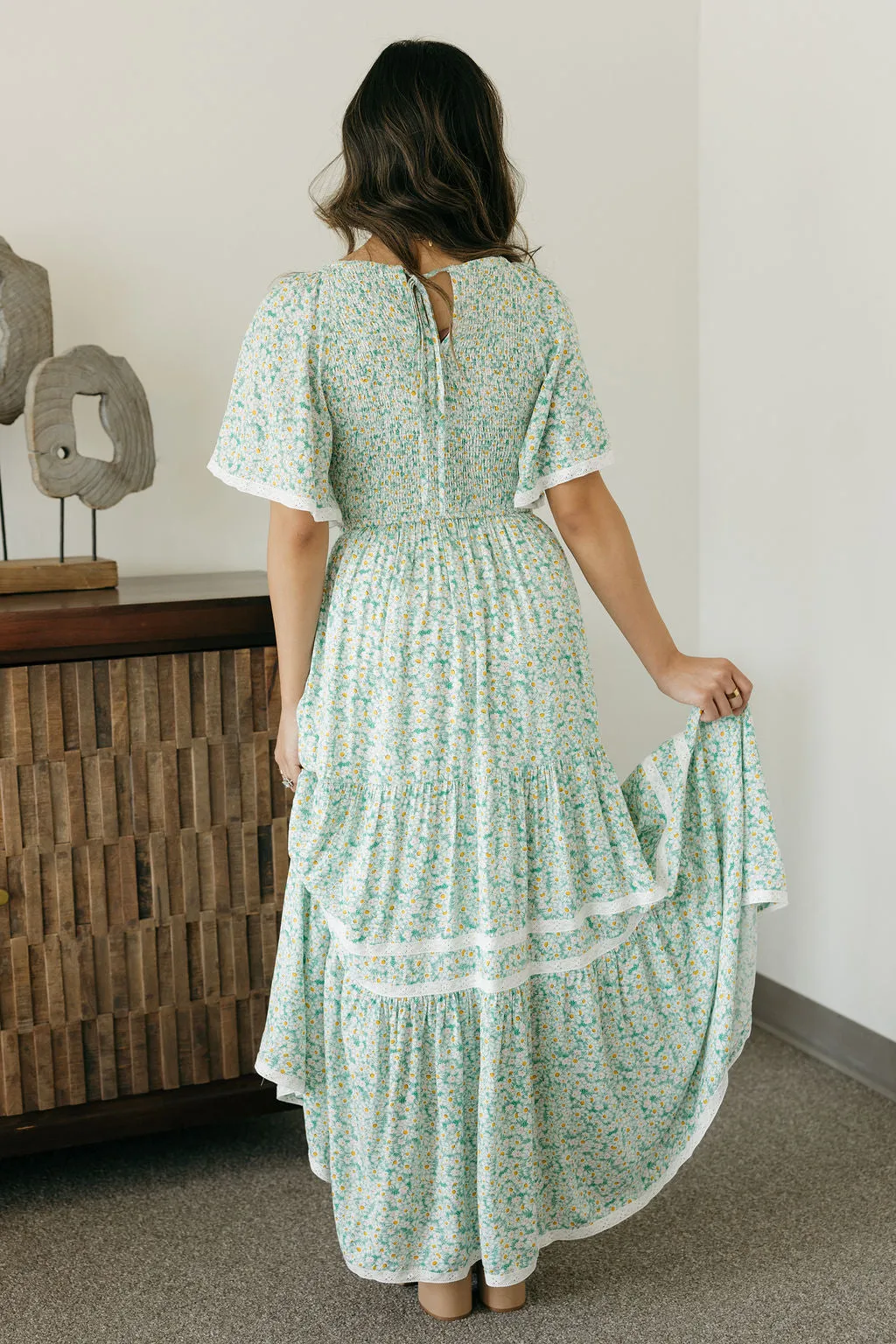 Shelbie Dress-Green Floral