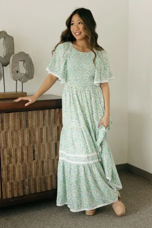 Shelbie Dress-Green Floral