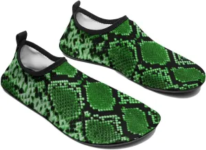 Snake Skin Pattern Red Water Shoes Man Womens Non Slip Water Shoes Quick Dry Barefoot Aqua Socks Walking Shoes Outd