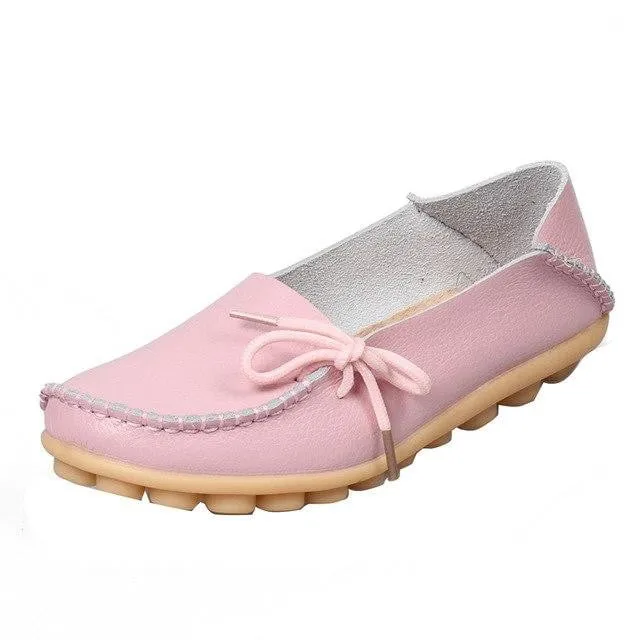 Spring Leather Loafers for Women