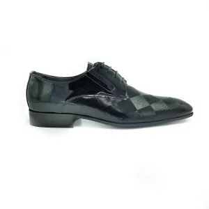 Tuxedo Derby Shoe (Diamond Print)