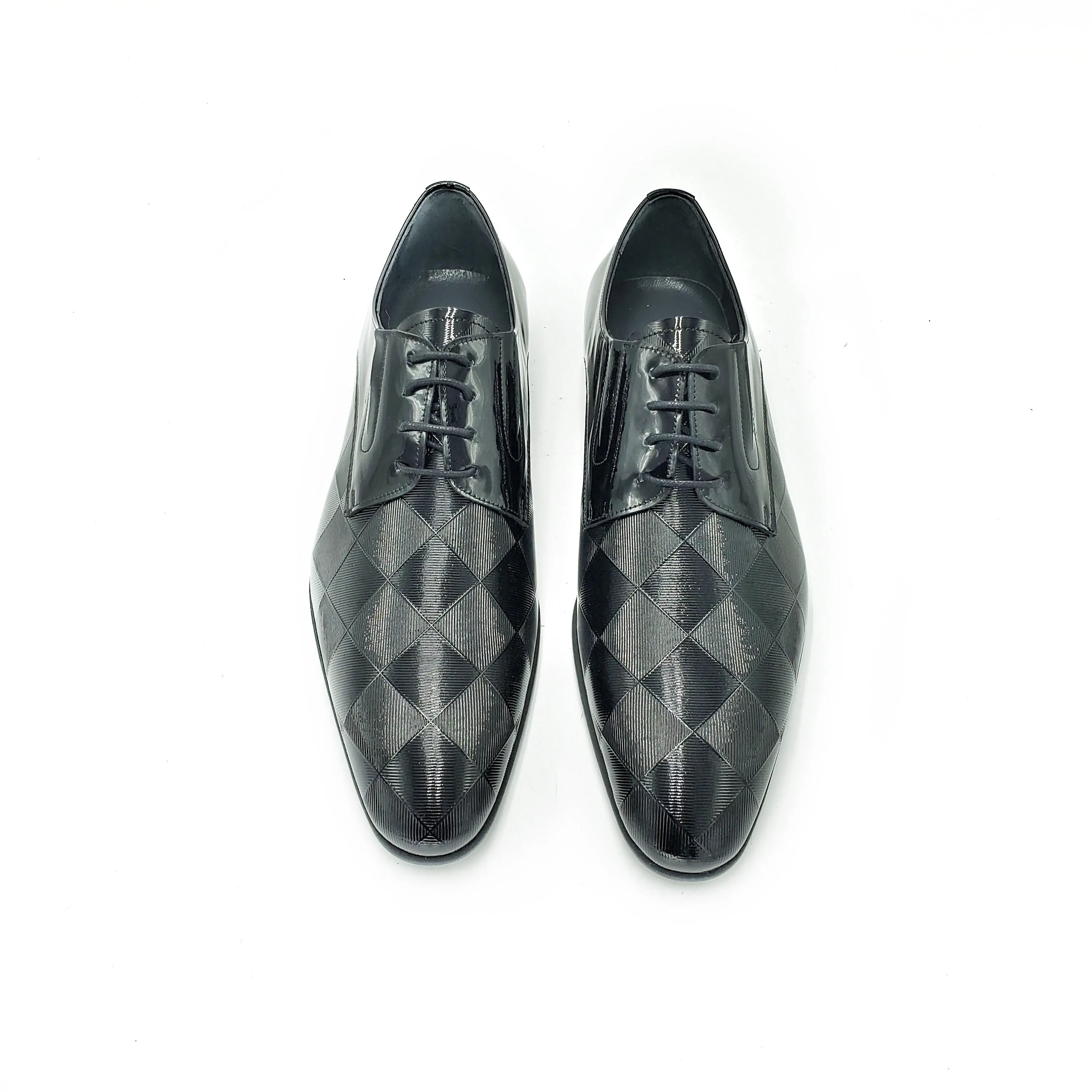 Tuxedo Derby Shoe (Diamond Print)