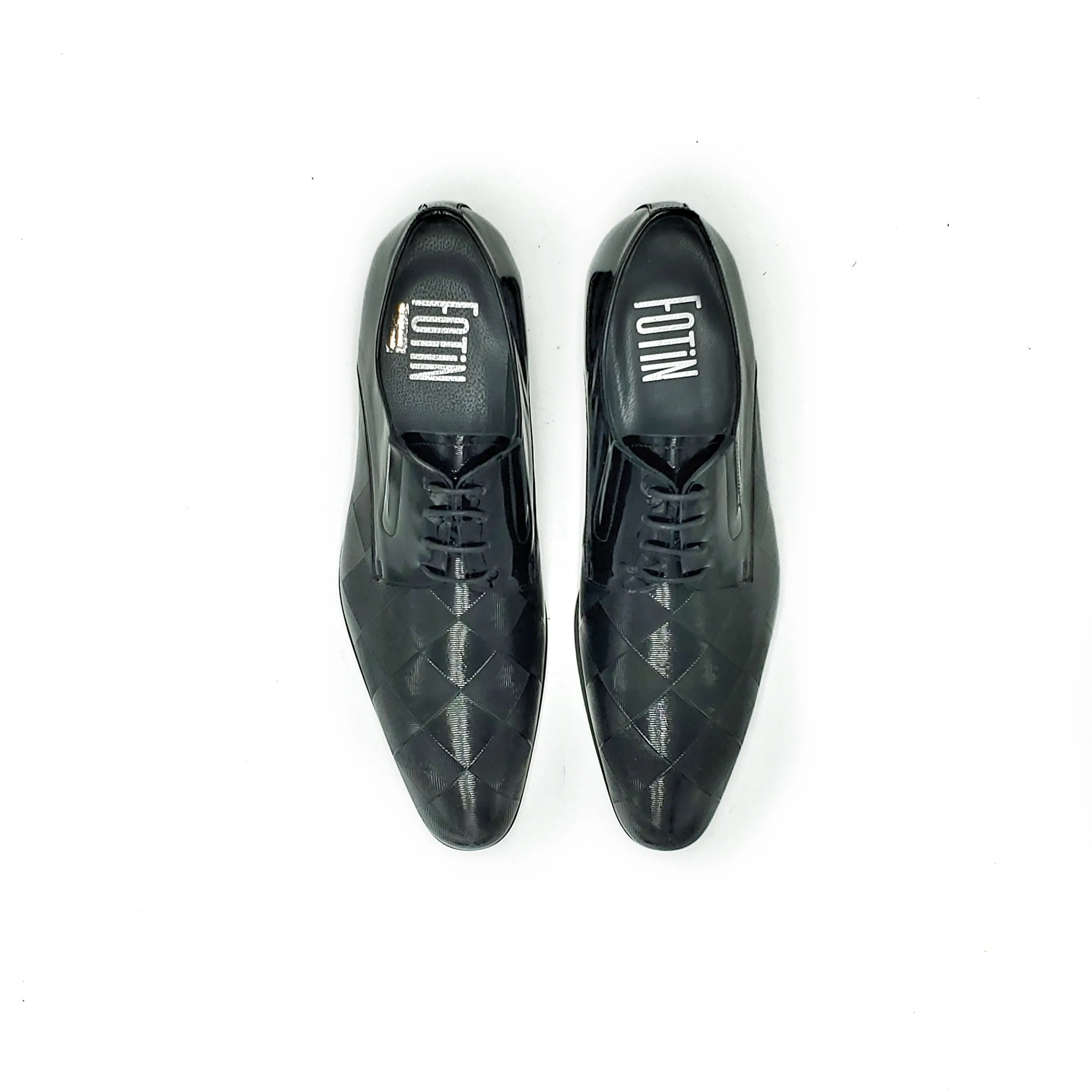 Tuxedo Derby Shoe (Diamond Print)