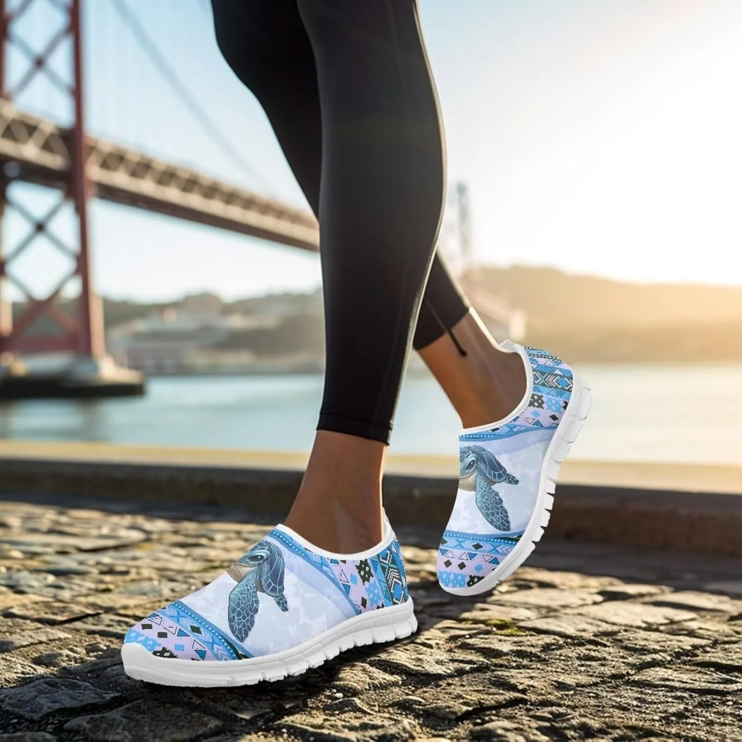 Womens Outdoor Cycling Canvas Shoes Low Top Fashion Sneakers Slip on Walking ShoeWhite Sole