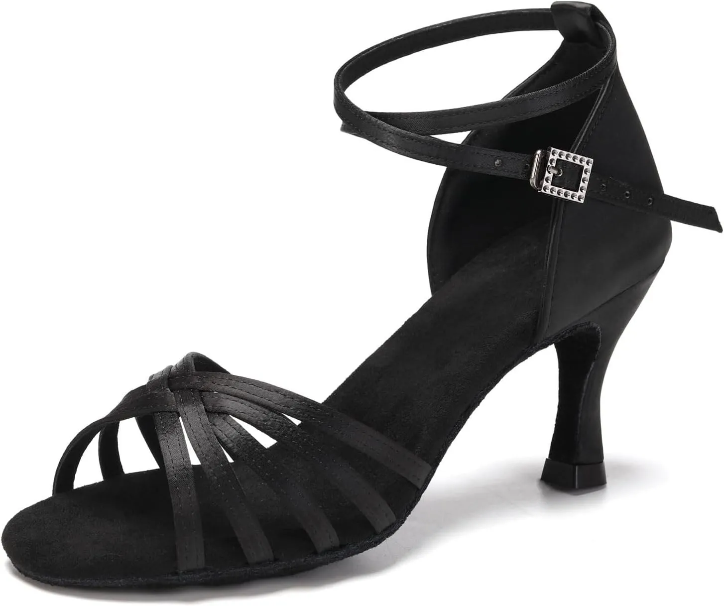 Women's Professional Ballroom Dance Shoes Latin Salsa Shoes for Women Dancing Performance Heels,Model EM213